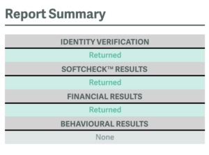Example of a Report Summary in a Tenant Background Report
