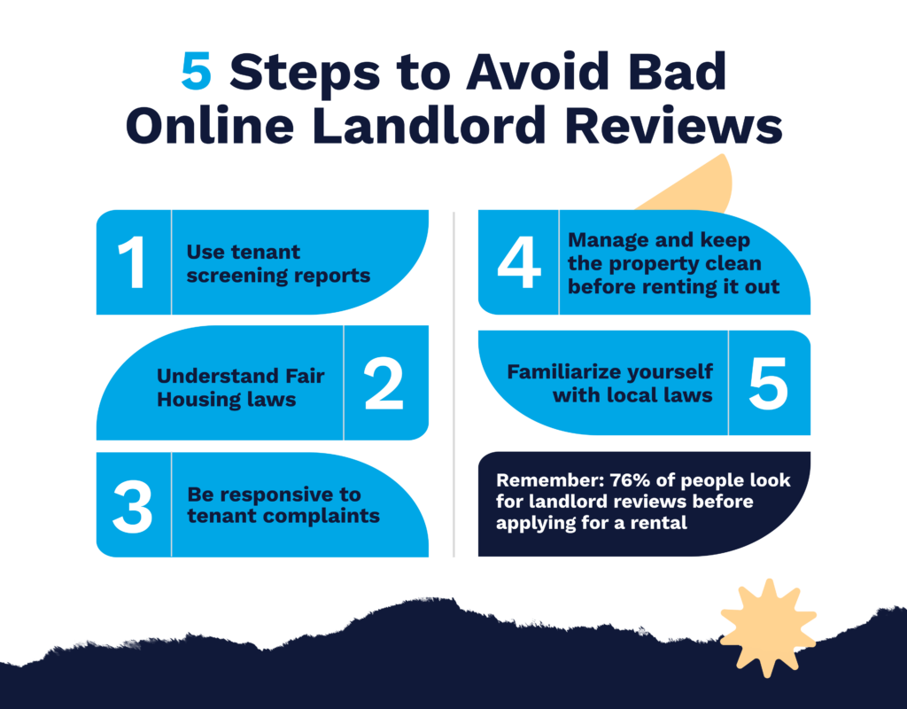 5 steps to avoid bad online landlord reviews