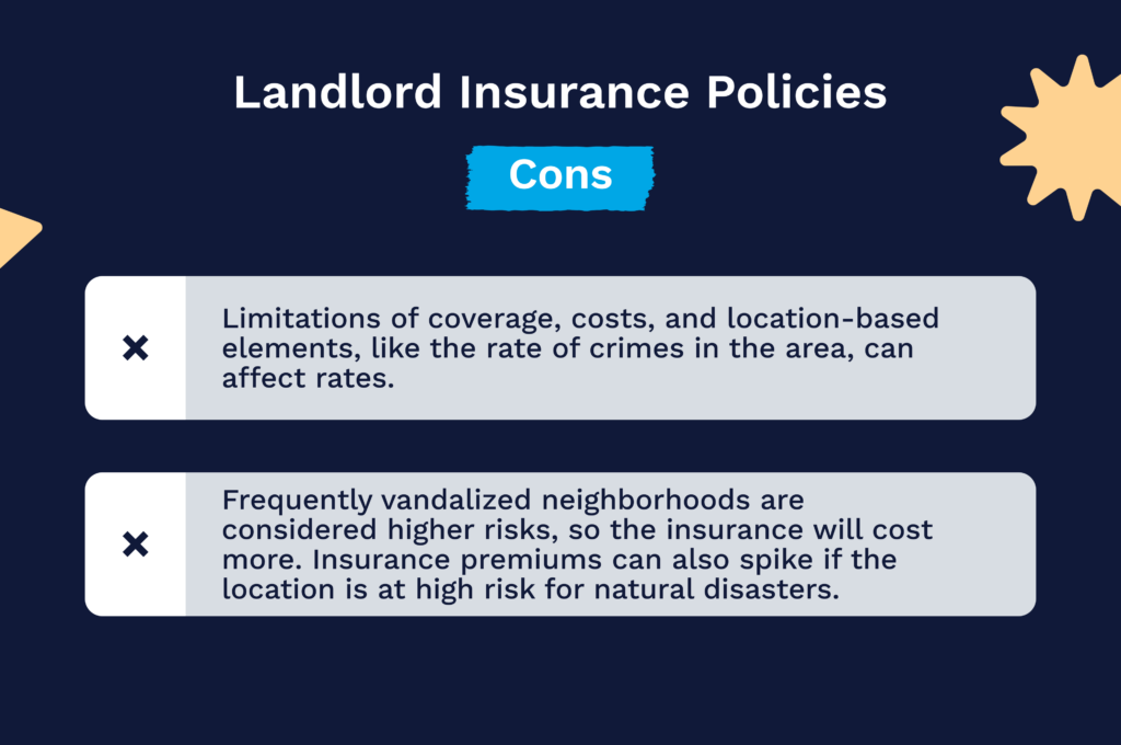 Cons landlord insurance policies