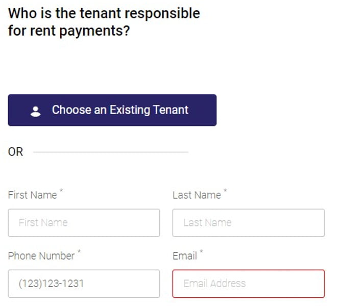 Who is the tenant responsible for rent payments?