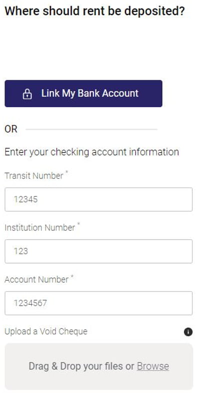 Where should rent be deposited