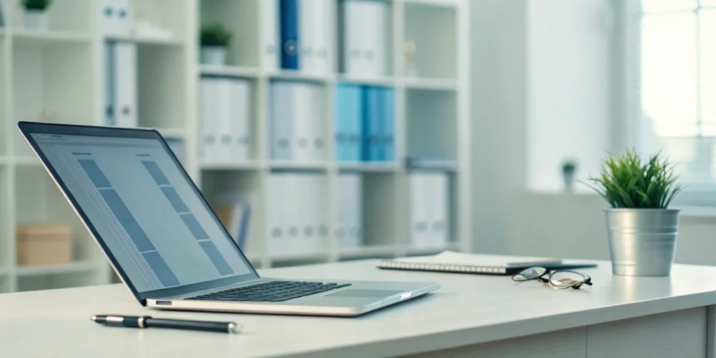 Online tenant application form on a laptop.