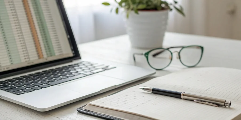 Rental background check tools on a desk.